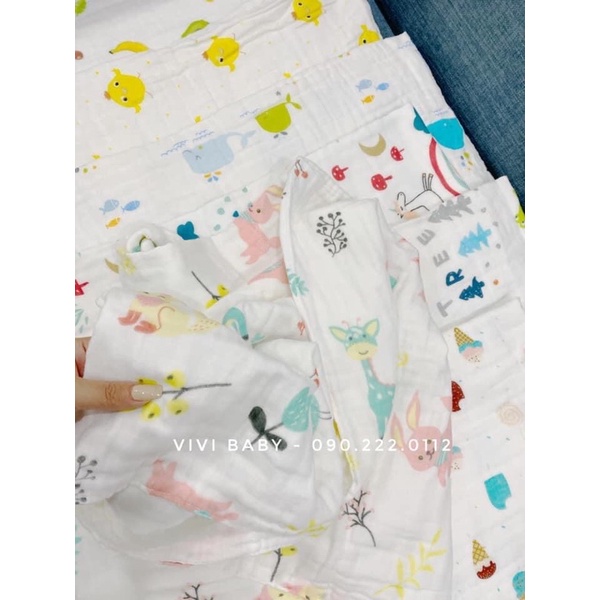 Khăn xô đa năng 6 lớp organics ViviBaby