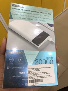 Sạc dự phòng titan 20000 mah