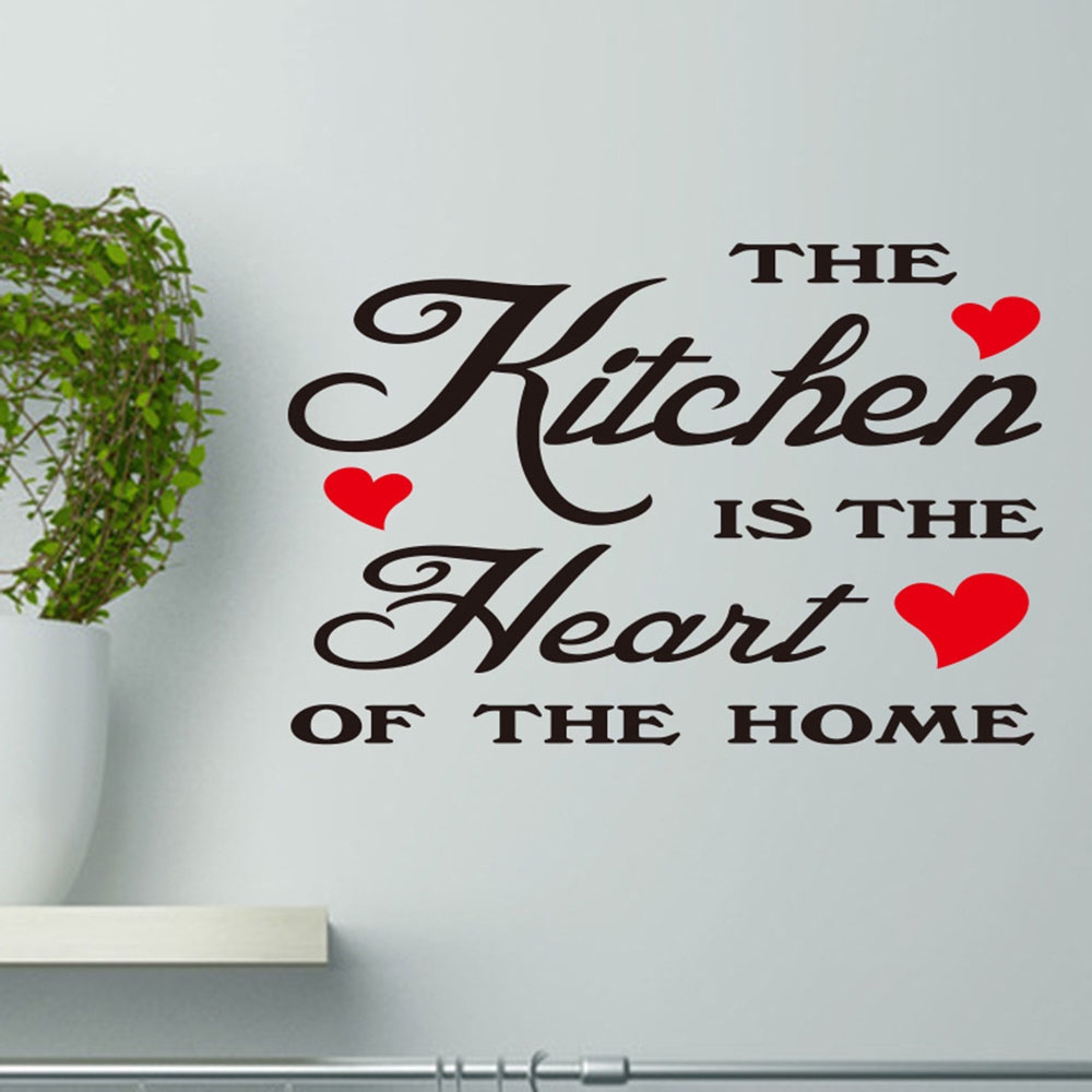 Decal dán tường châm ngôn về The Kitchen is the heart of the Home