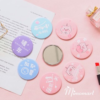 Gương cầm tay một mặt hình lợn hồng Pink Pig