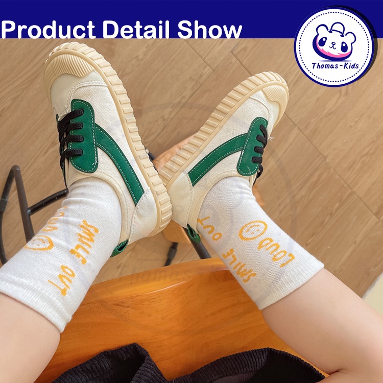 Vớ Cotton Dài Thoải Mái Họa Tiết Hoạt Hình Dễ Thương An Toàn Cho Bé Từ 1-12 Tuổi