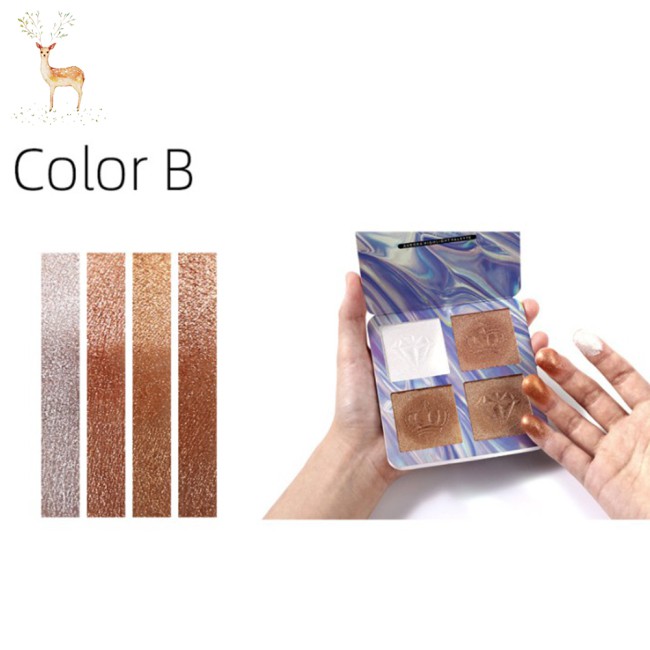 (Hàng Mới Về) Bảng Phấn Mắt 4 Màu Nhũ Lì Sắc Gradient Kháng Nước Lâu Trôi | BigBuy360 - bigbuy360.vn