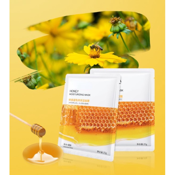Neon074 Honey Facial Mask Shrink Pores Smoothing Firming Quick Skin Repair 25g Mặt nạ