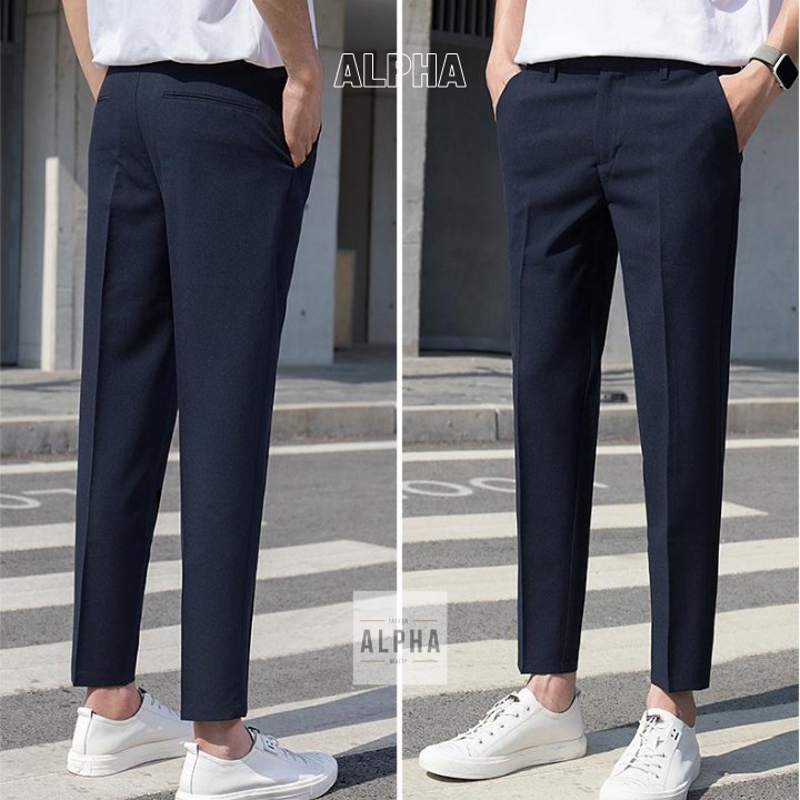 Quần tây âu (2 Màu ĐEN XANH) Nam Nữ Unisex [Thời trang nam]