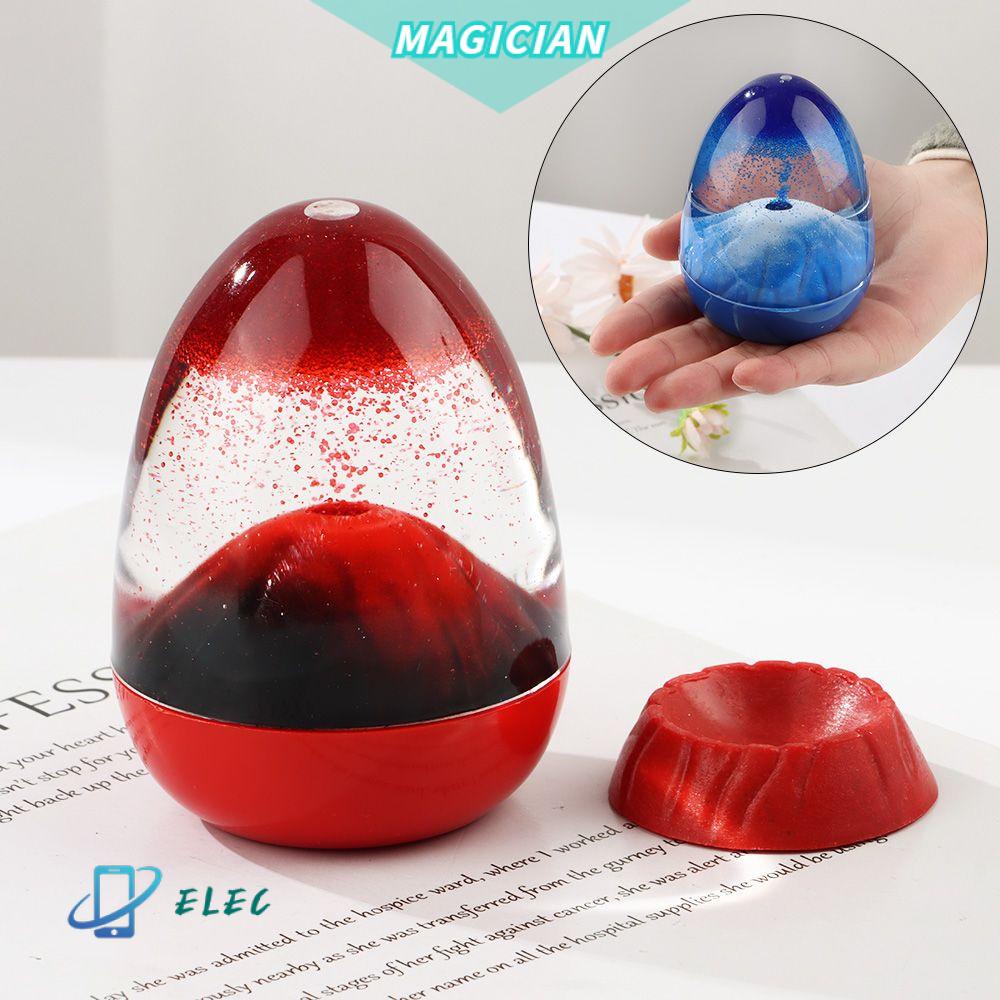 Đồng Hồ Cát Dạng Lỏng Hình Núi Lửa Phun Dầu Đồ Chơi Trang Trí Nội Thất