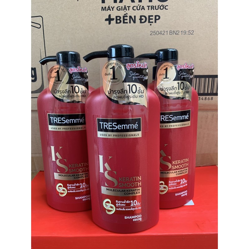 Dầu gội TRESEMME thái lan  Keratin Smooth 450ml (màu đỏ)