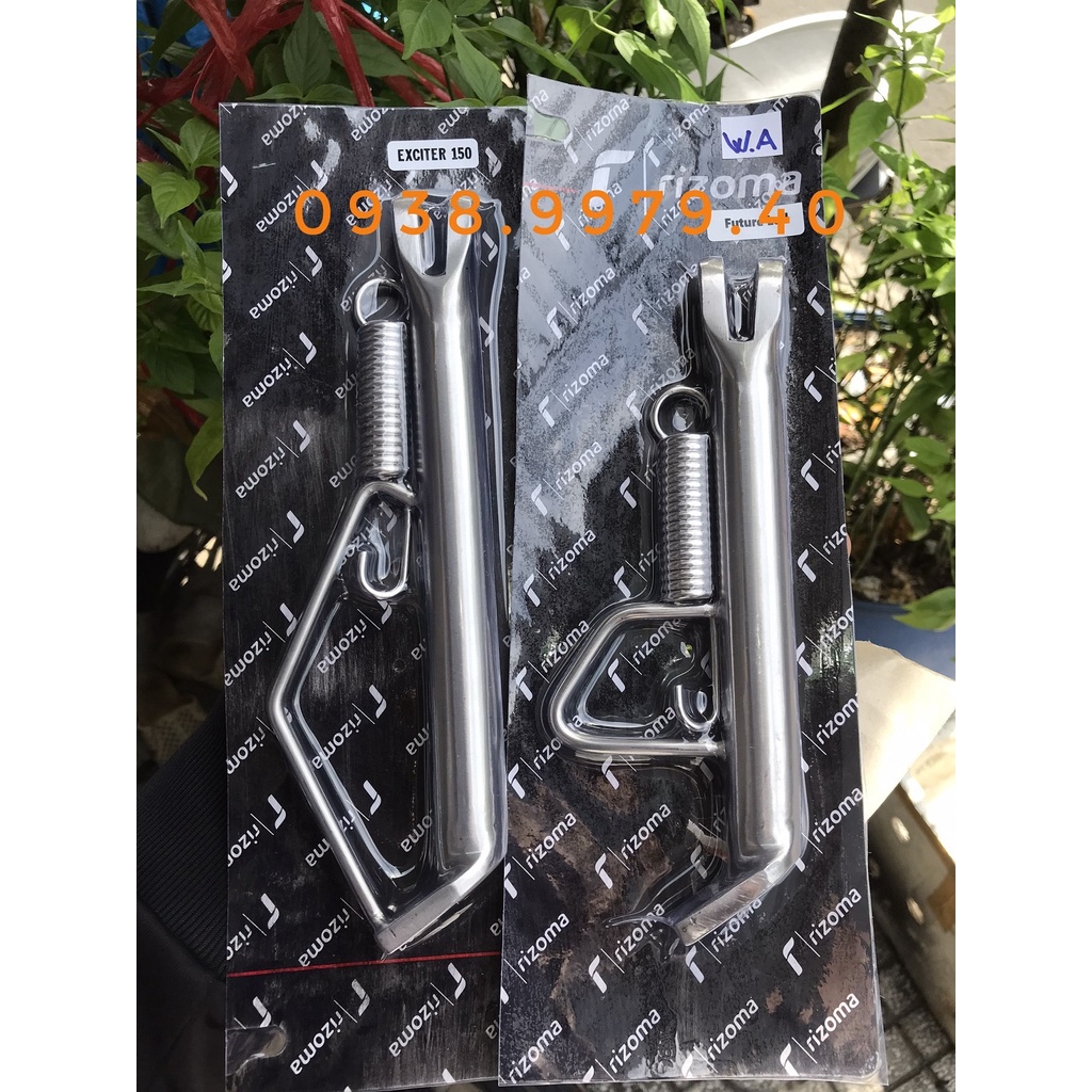 Chống nghiêng inox 304, Chân chống nghiêng inox 304 có lò xo gắn Vario Exciter Winner Sirius Wave Dream Satria Raider