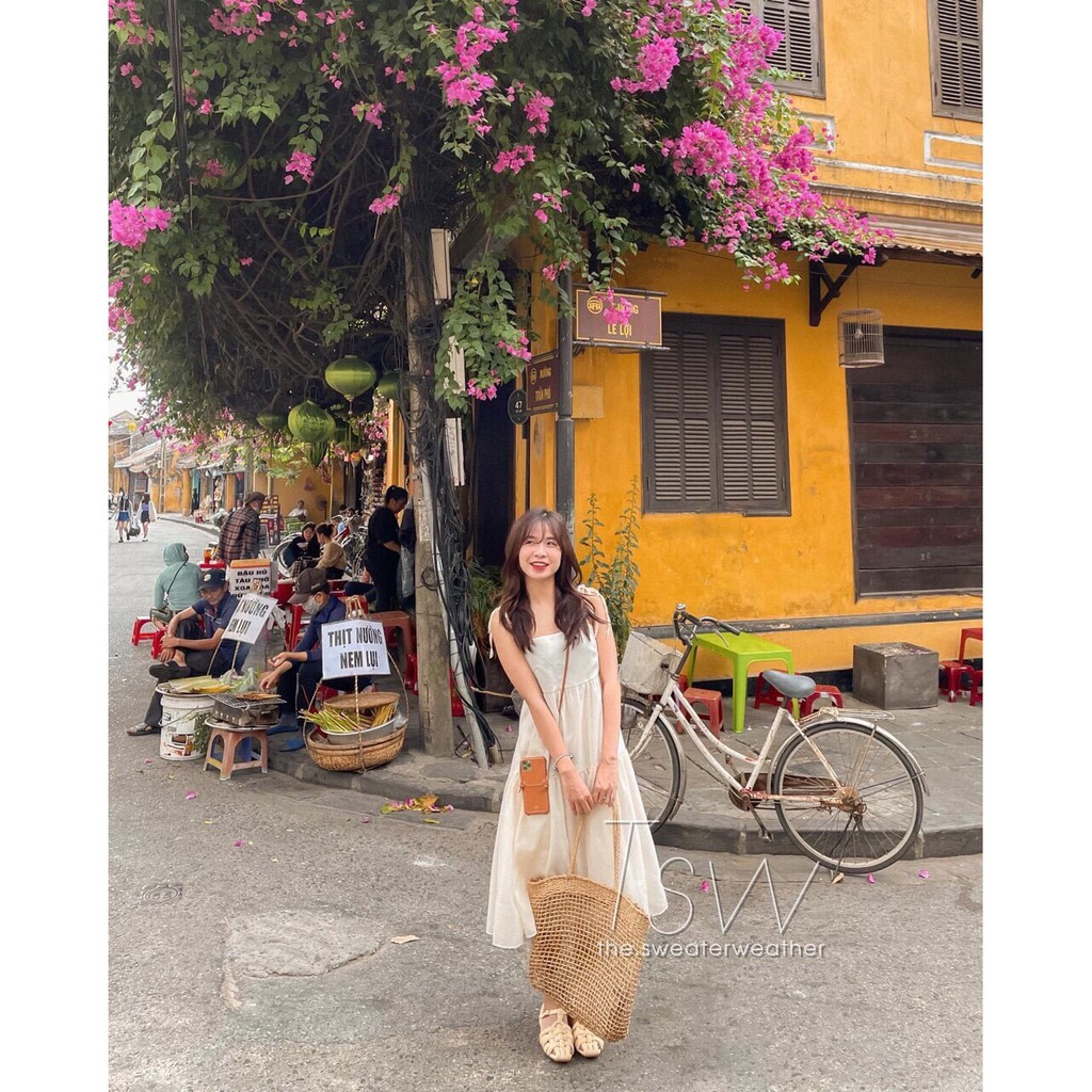 Váy Nữ , Đầm Maxi Hai Dây Chât Đũi Tơ Hai Lớp Siêu Xinh | BigBuy360 - bigbuy360.vn