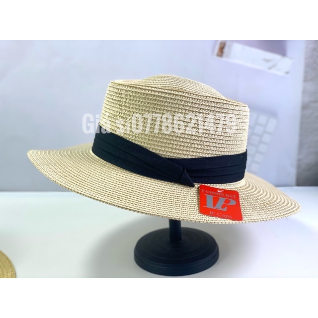 [hình thật] Mũ cối hàn quốc - nón cói du lịch đai đen xinh xẳn cực đẹp