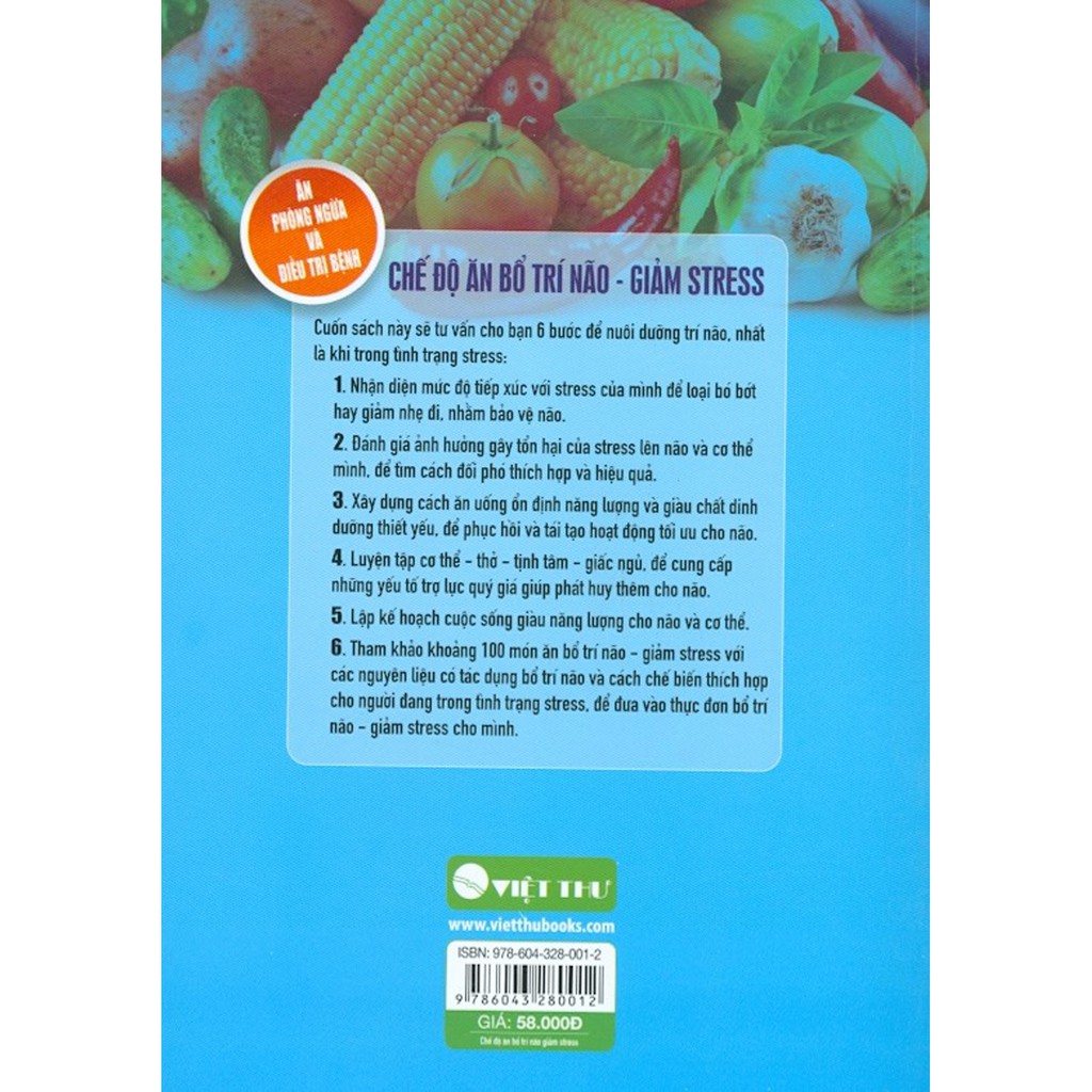 Sách - Chế Độ Ăn Bổ Trí Não Giảm Stress