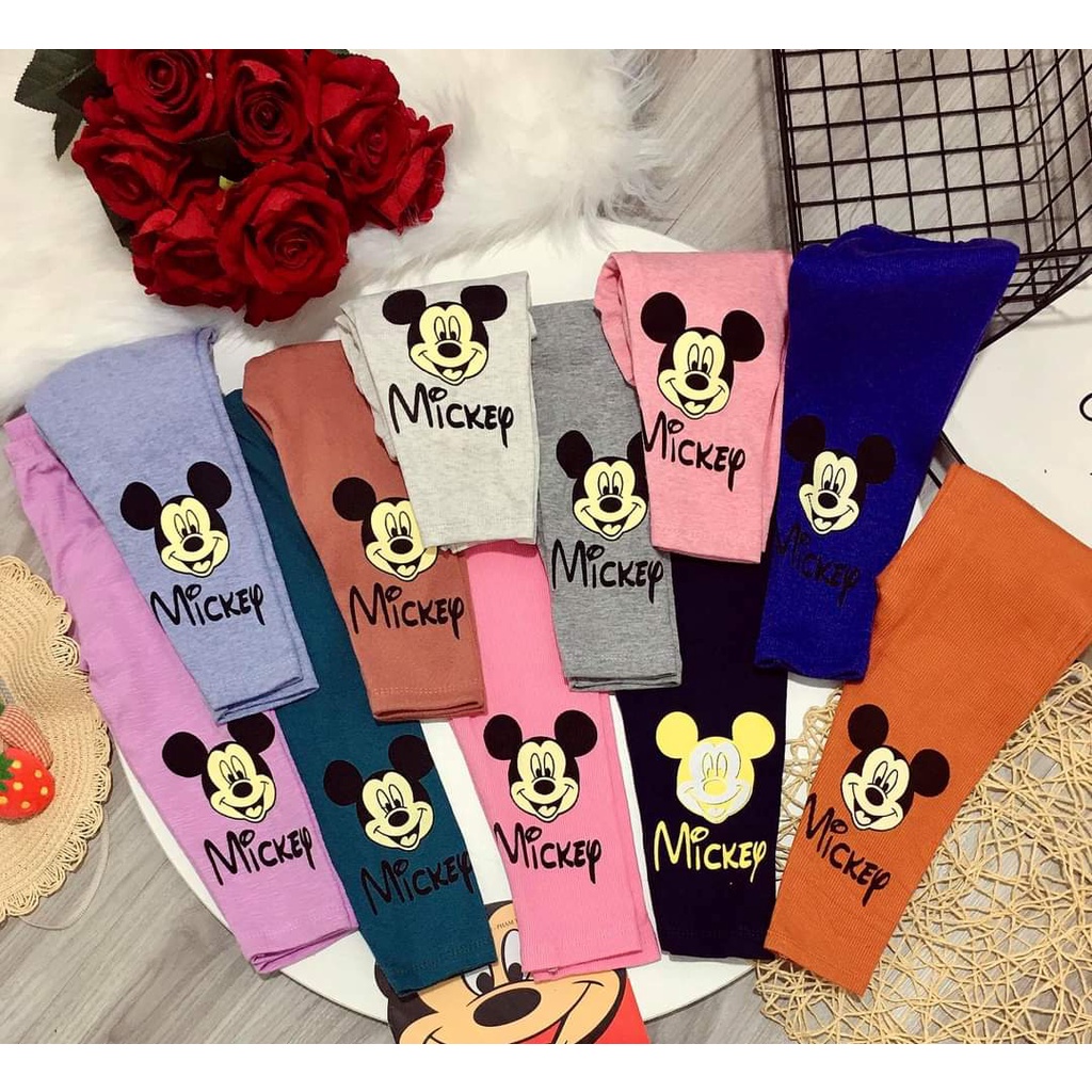 Quần legging micky cho bé gái 7-20kg