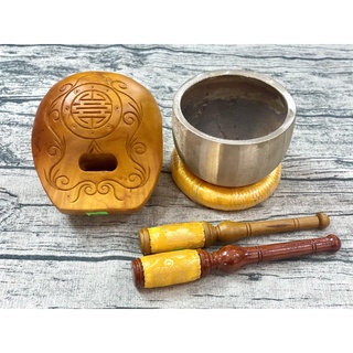 Bộ chuông mõ Huế tụng kinh 2 tay 12 cm