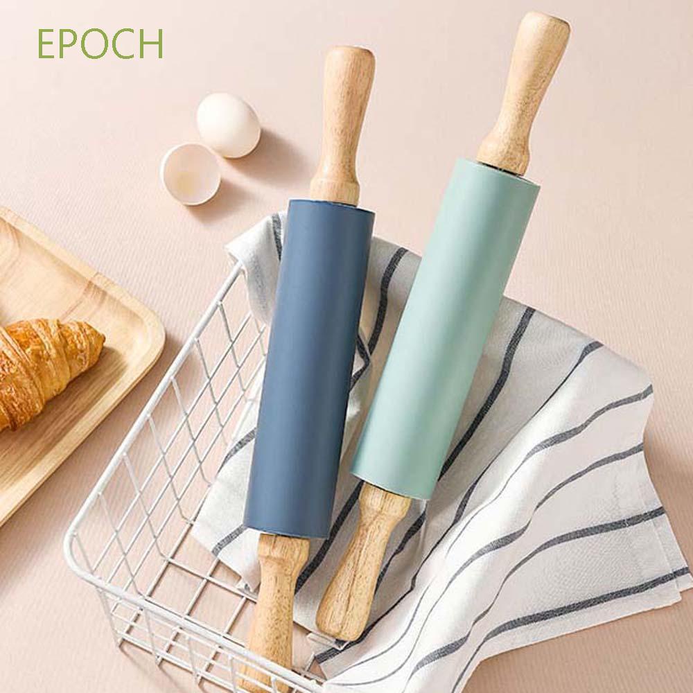 Epoch Cây Lăn Bột Làm Bánh Bằng Silicon Cán Gỗ Chống Dính Nhiều Màu