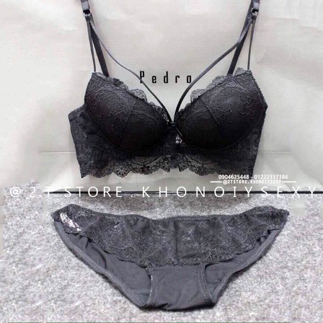 BỘ ĐỒ LÓT KL 3 MÓC REN CHÉO NGỰC
