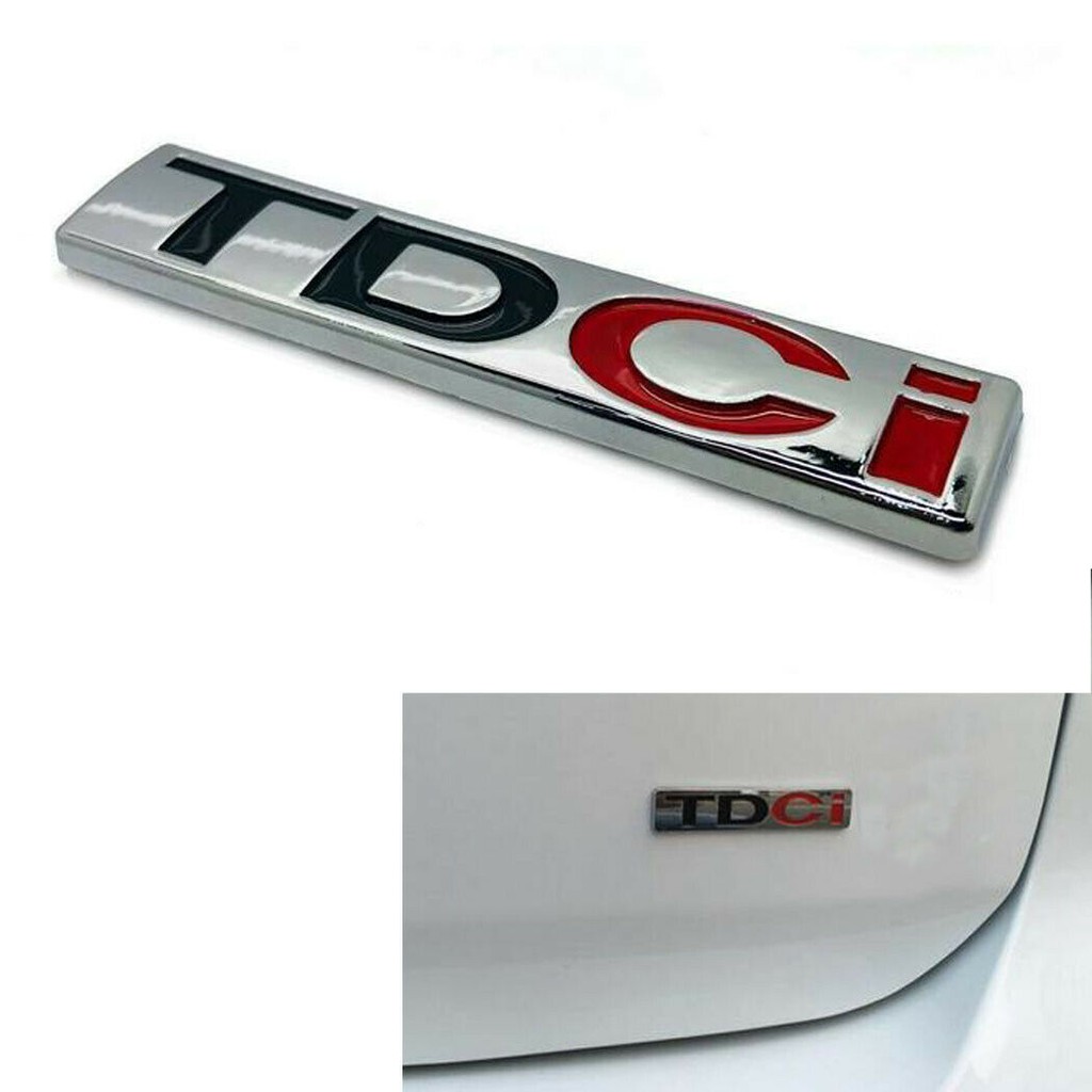 Miếng dán logo 3D TDCI bằng kim loại cao cấp cho dòng ô tô Ford Ranger