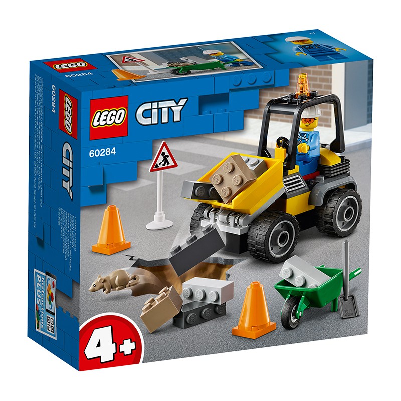 LEGO City Xe Xúc Lật Sửa Chữa Đường 60284