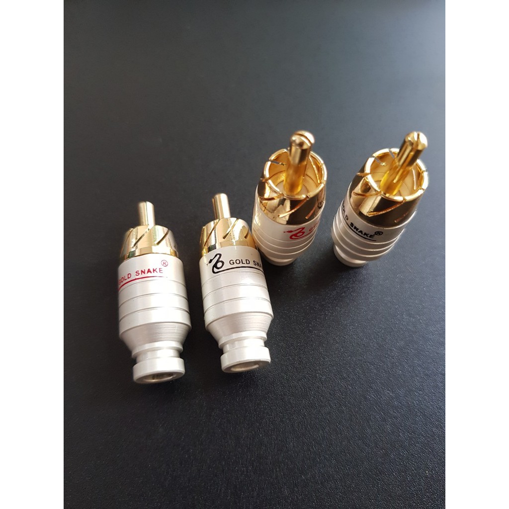 4 Cái Jack AV Gold Snake | Rắc RCA| Jack Hoa Sen | Jack Bong Sen