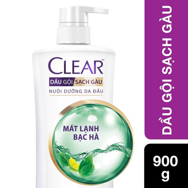 Dầu gội Clear mát lạnh bạc hà 880g