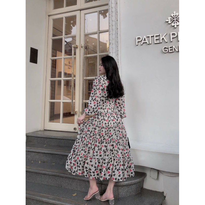 Váy Đi Biển Đi Dạo Ngày Hè Họa Tiết Hình Tim | BigBuy360 - bigbuy360.vn