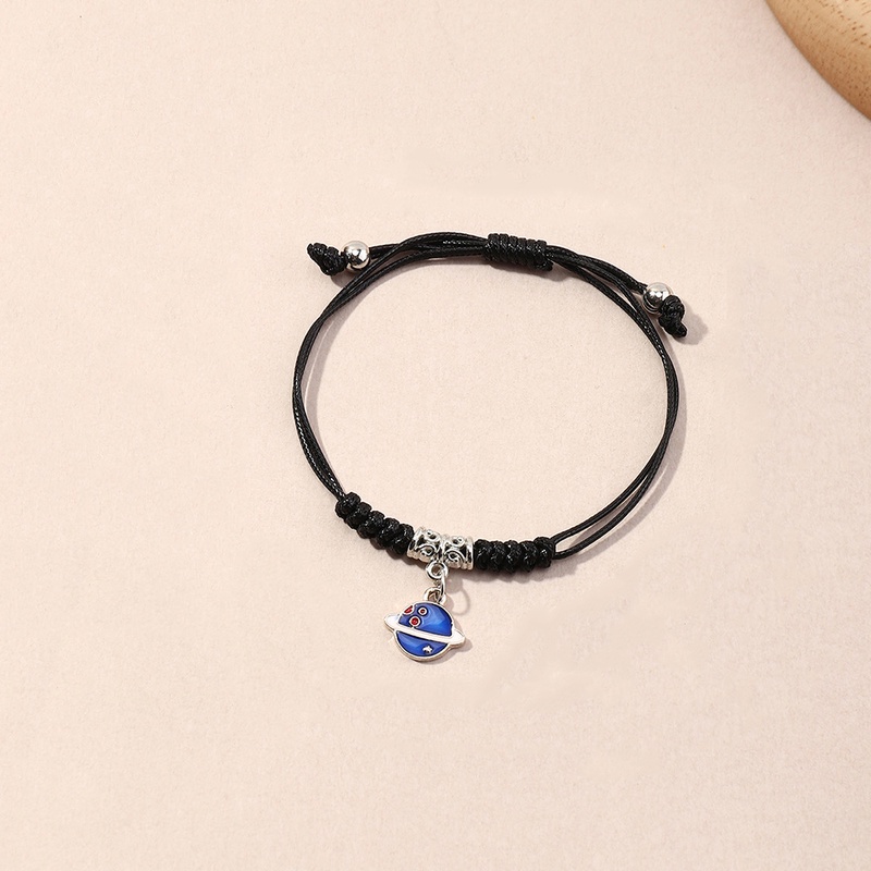 Bộ 2 Vòng Tay Dây Bện Mặt Hình Phi Hành Gia / Tên Lửa / Tên Lửa / Phi Hành Gia Dành Cho Bạn Gái