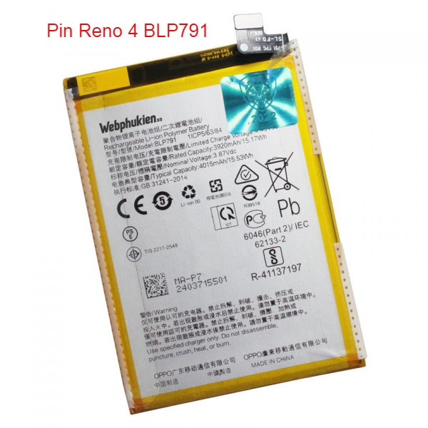 Pin Scus cho Oppo F3 Lite/F3/A73/A77/F1S/F5/F9 Pro/R17/Reno 5 Lite/Reno 4Z/Reno 4 5G