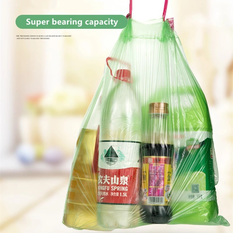 Bộ 15 Túi Đựng Rác Bằng Nhựa Có Dây Rút Sử Dụng Một Lần