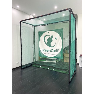 Combo khung tập swing golf kích thước 2.5x2.5x1m và máy nhả bóng golf tự động/ tặng 10 bóng tập/ tặng thảm cỏ lót sàn