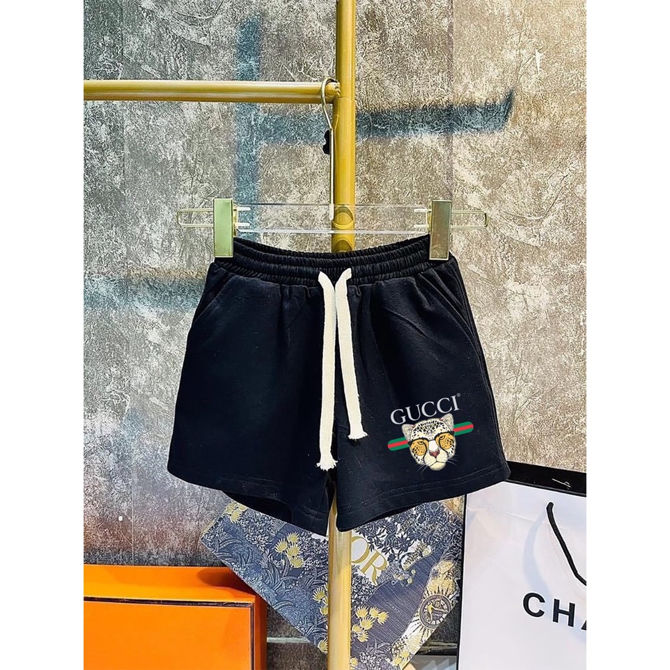 Quần short gic ci báo cho bé , quần cộc trẻ em unisex , Kid_genZ
