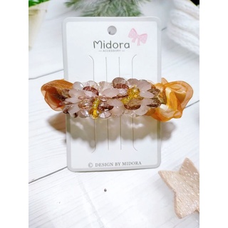 Cột tóc vải voan 2 lớp đính đá M2