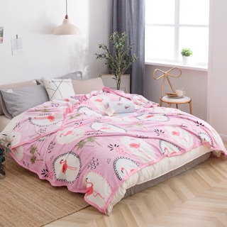Chăn băng lông hoạ tiết loại mỏng đắp hè