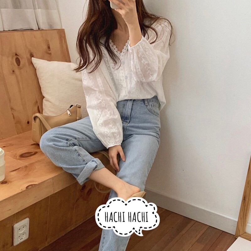 ORDER Áo sơ mi trắng ulzzang ( Ảnh thật )