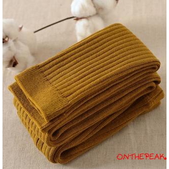 Vớ ống chân bằng cotton màu trơn dùng giữ ấm cho bé gái