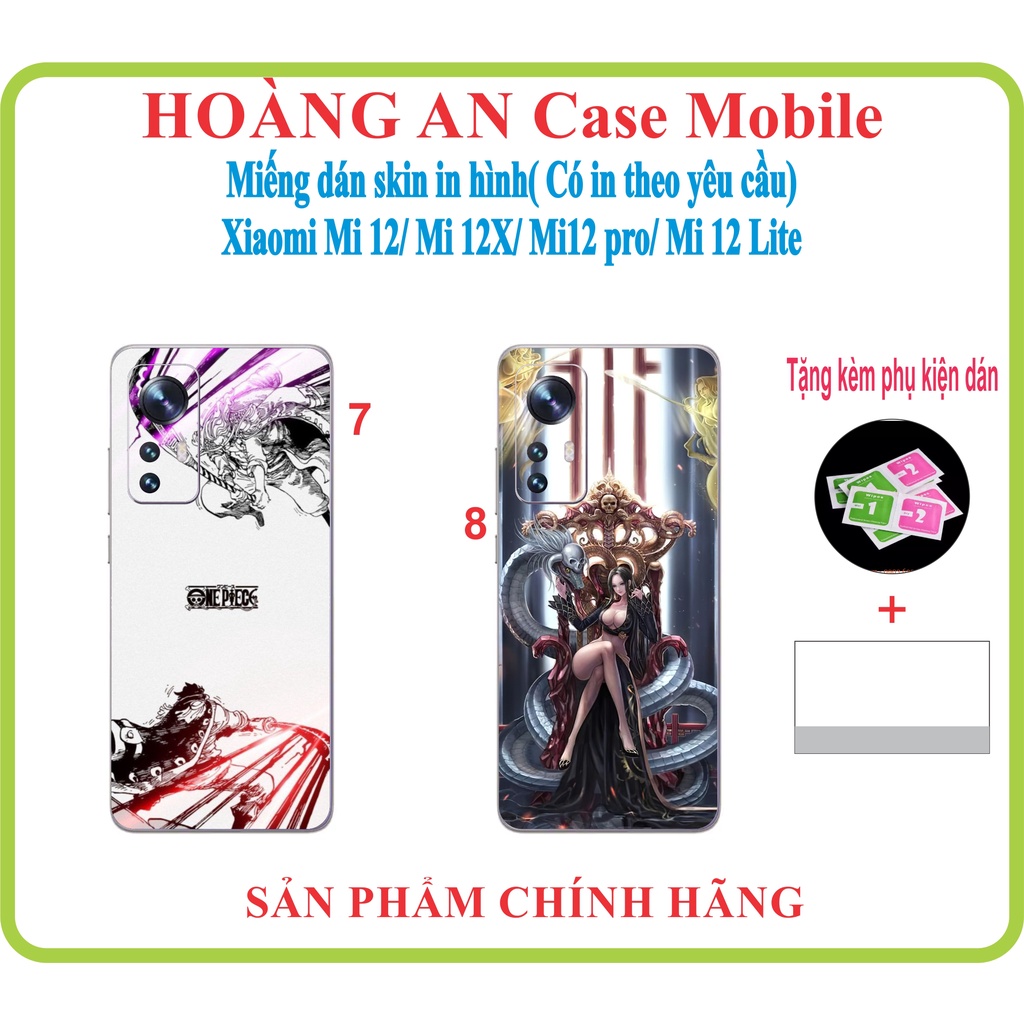 Miếng dán skin dành cho điện thoại xiaomi Mi12/ Mi 12X/ Mi 12 Pro/ Mi 12 Lite