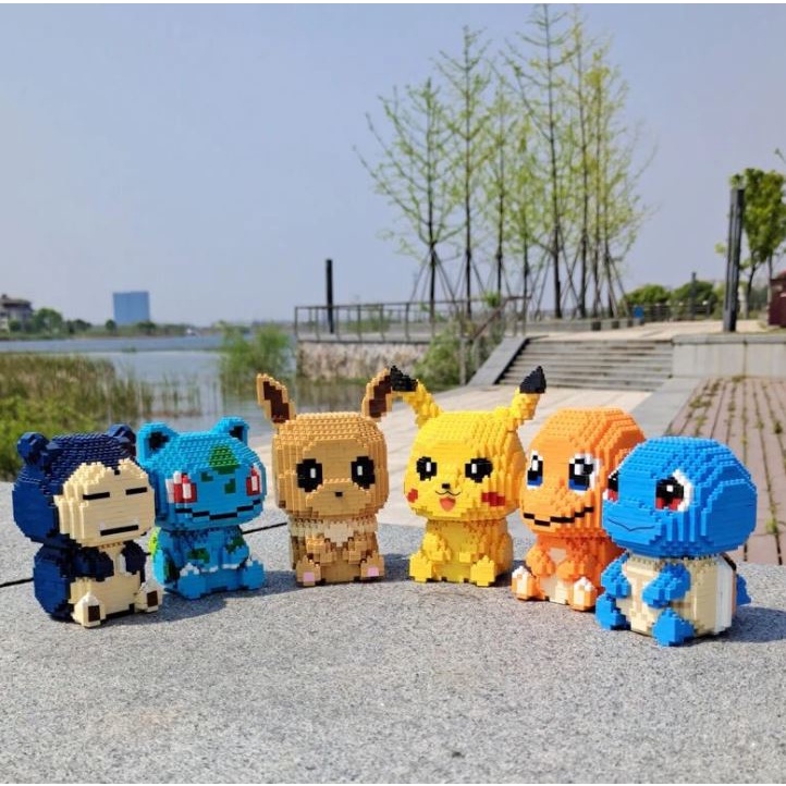 Mô hình lắp ghép , Pokémon Size 20cm+ tặng kèm combo 8 thẻ bài Pokémon siêu đẹp