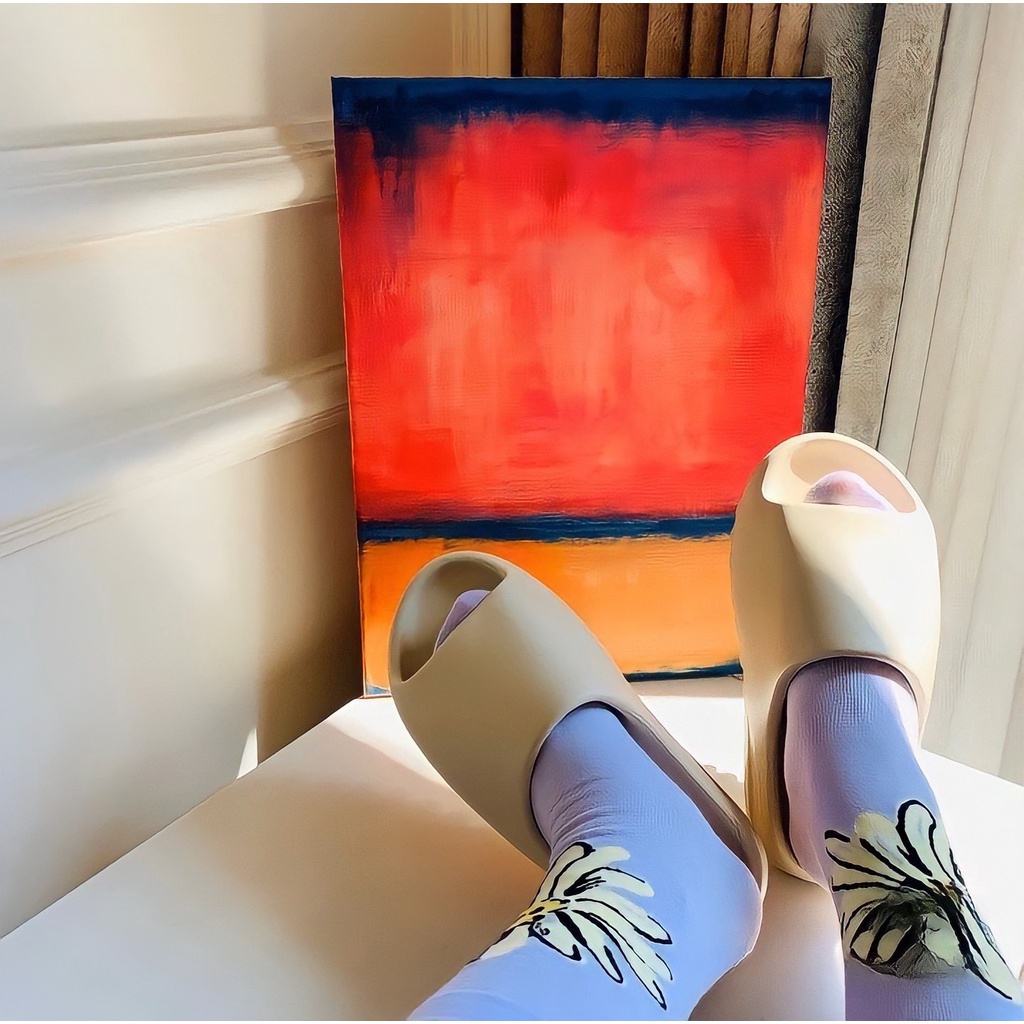 Dép lê quai ngang Yz slide màu Hồng Trơn tăng chiều cao siêu bền