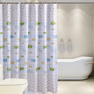 Rèm phòng tắm / rèm cửa chống nước PE 180cm x 180cm cá xinh xinh