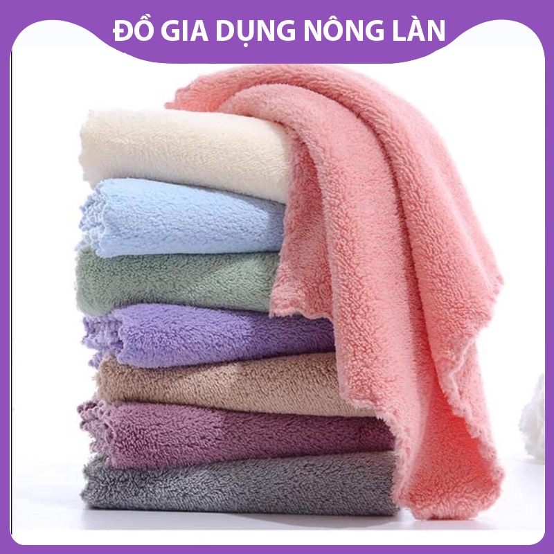 Khăn mặt lông cừu Hàn Quốc NL Shop  mềm mại hàng xuất khẩu giá bình dân, Khăn Mặt Lông Cừu cotton Siêu Thấm Hút 50x30cm