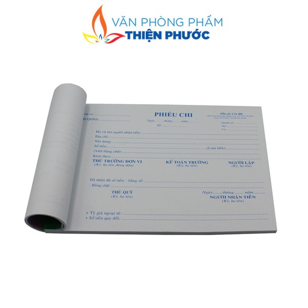 Phiếu thu chi1 liên 2 liên 13x19mm xấp 100 tờ THIỆN PHƯỚC