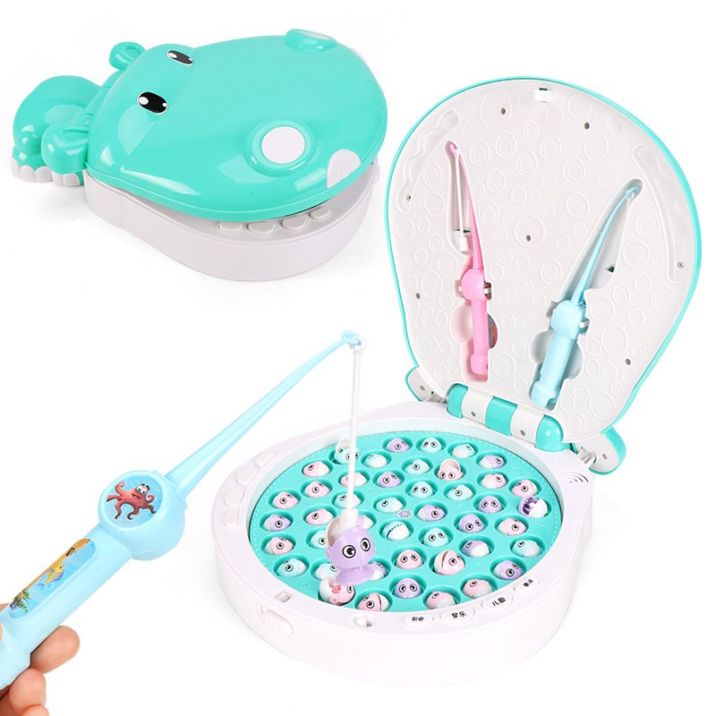 Bộ Câu Cá Hà Mã Có Nắp Đạy, Có Nhạc Cho Bé Vui Chơi Thoả Thích