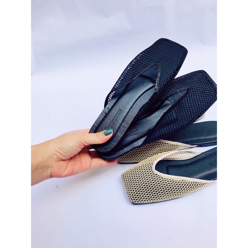 Dép sục lưới mũi vuông đi êm thoáng chân