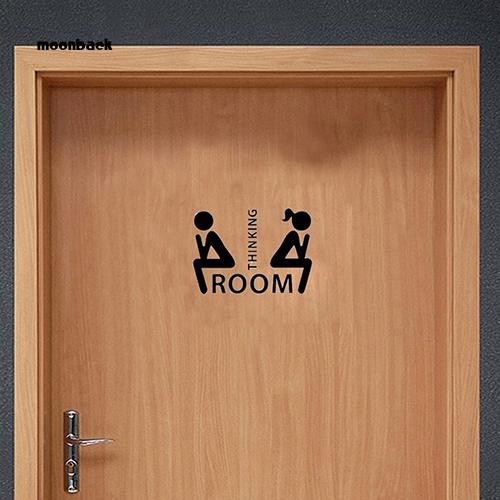 Miếng Dán Trang Trí Cửa Nhà Vệ Sinh Họa Tiết Unisex Độc Đáo DIY