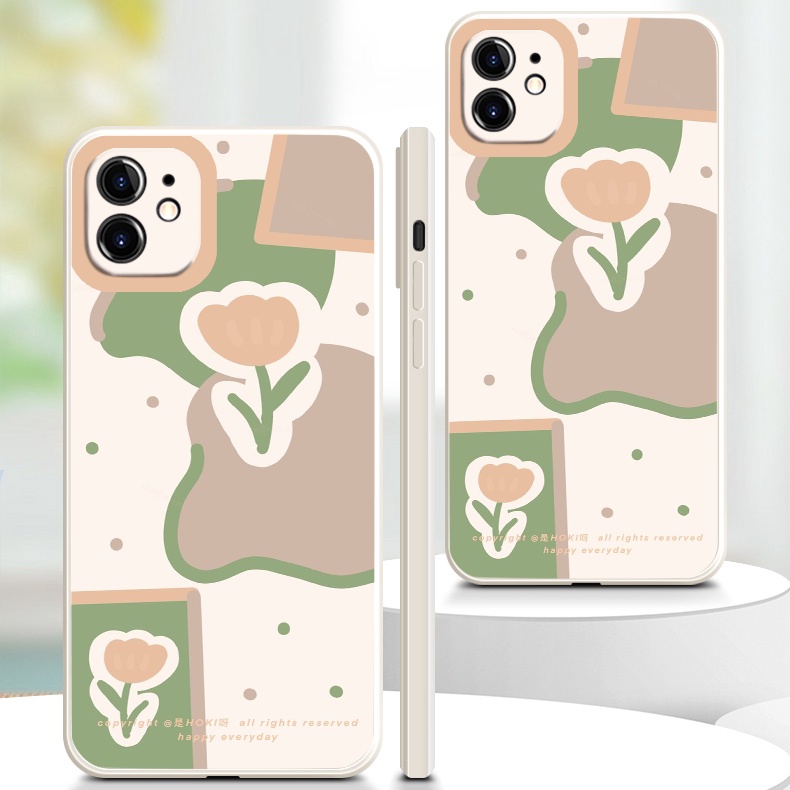 Ốp Điện Thoại Iphone Họa Tiết Độc Đáo hoa màu nâu siêu xinh cho 7 Plus/8Plus/XR/XS Max/11/X/12/12 Pro Max/pro/13 promax