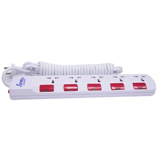 Ổ cắm điện đa năng SUNHOUSE- Model: SHE-OC1-5RD - Ổ cắm điện 5 lỗ, Dây dài 4,5m