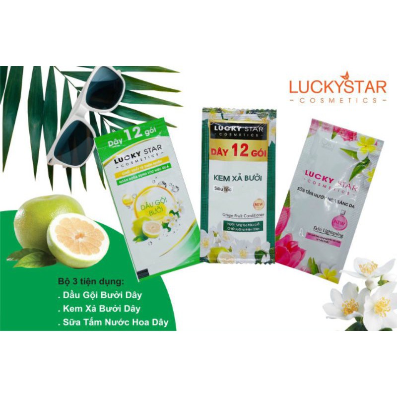 12 GÓI DẦU GỘI HOẶC XẢ BƯỞI LUCKY STAR | BigBuy360 - bigbuy360.vn