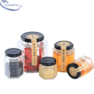 Combo 8 Hũ Thủy Tinh Lục Giác Đựng Thực Phẩm 180ML