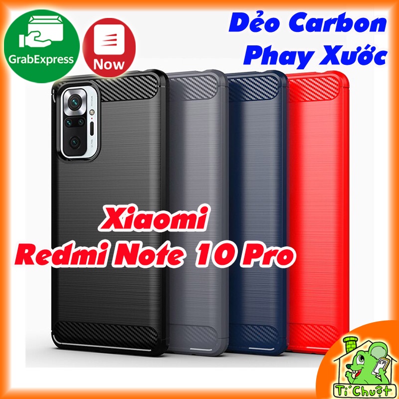 [Ảnh Thật] Ốp Lưng Xiaomi Redmi Note 10 PRO Dẻo Carbon Phay Xước Chống Sốc