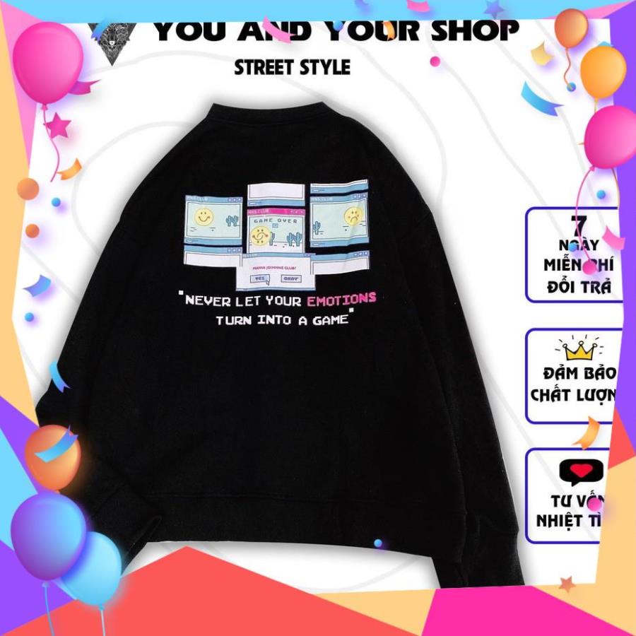 2022 Áo Khoác Cardigan Streetwear unisex nam nữ chất nỉ bông mềm in GAME OVER (form unisex) kèm hình thật new