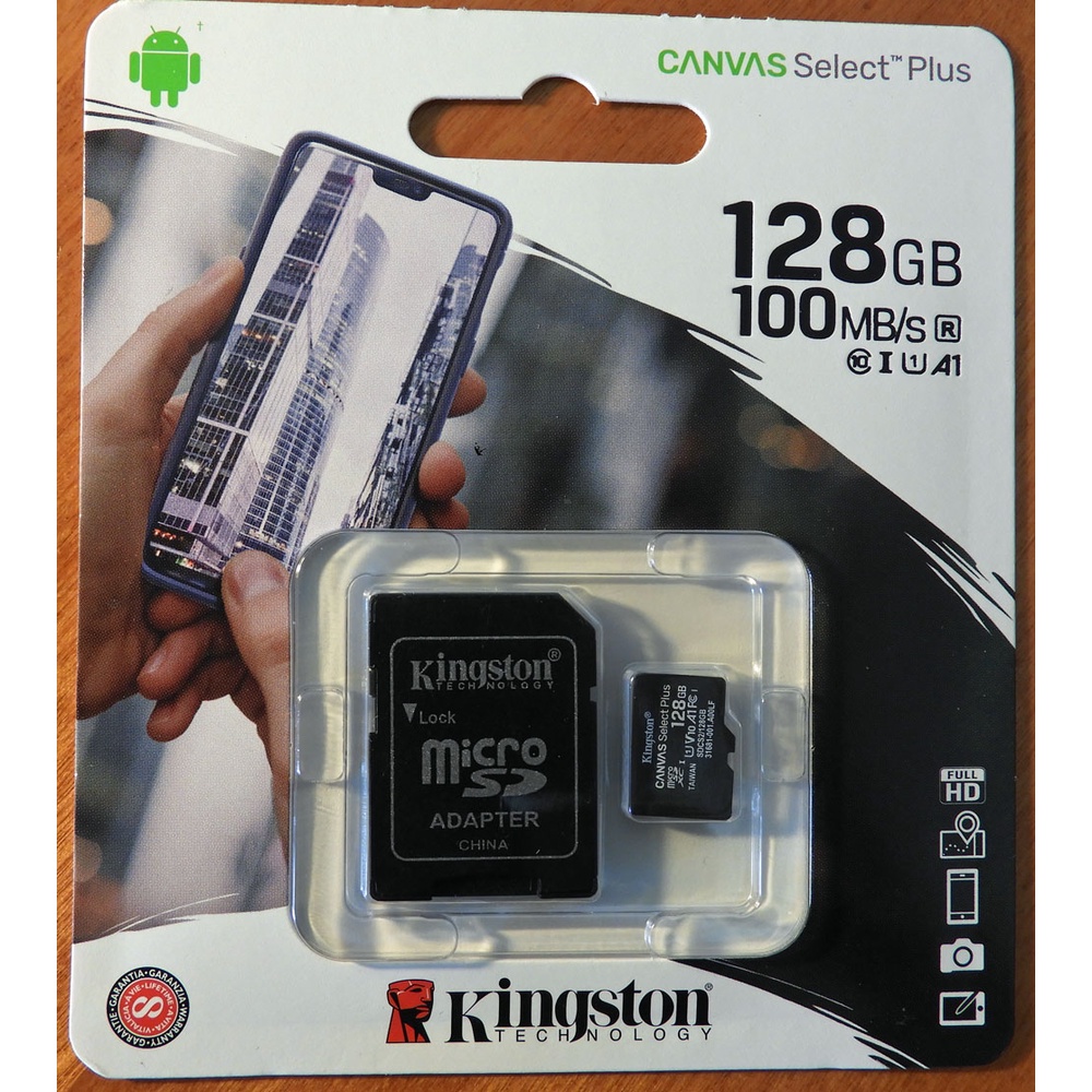 Thẻ Nhớ MicroSD Kingston Canvas Select Plus (Class 10 - 100MB/S) 128GB, 64GB, 32GB - FPT Phân Phối, Bảo Hành 5 Năm