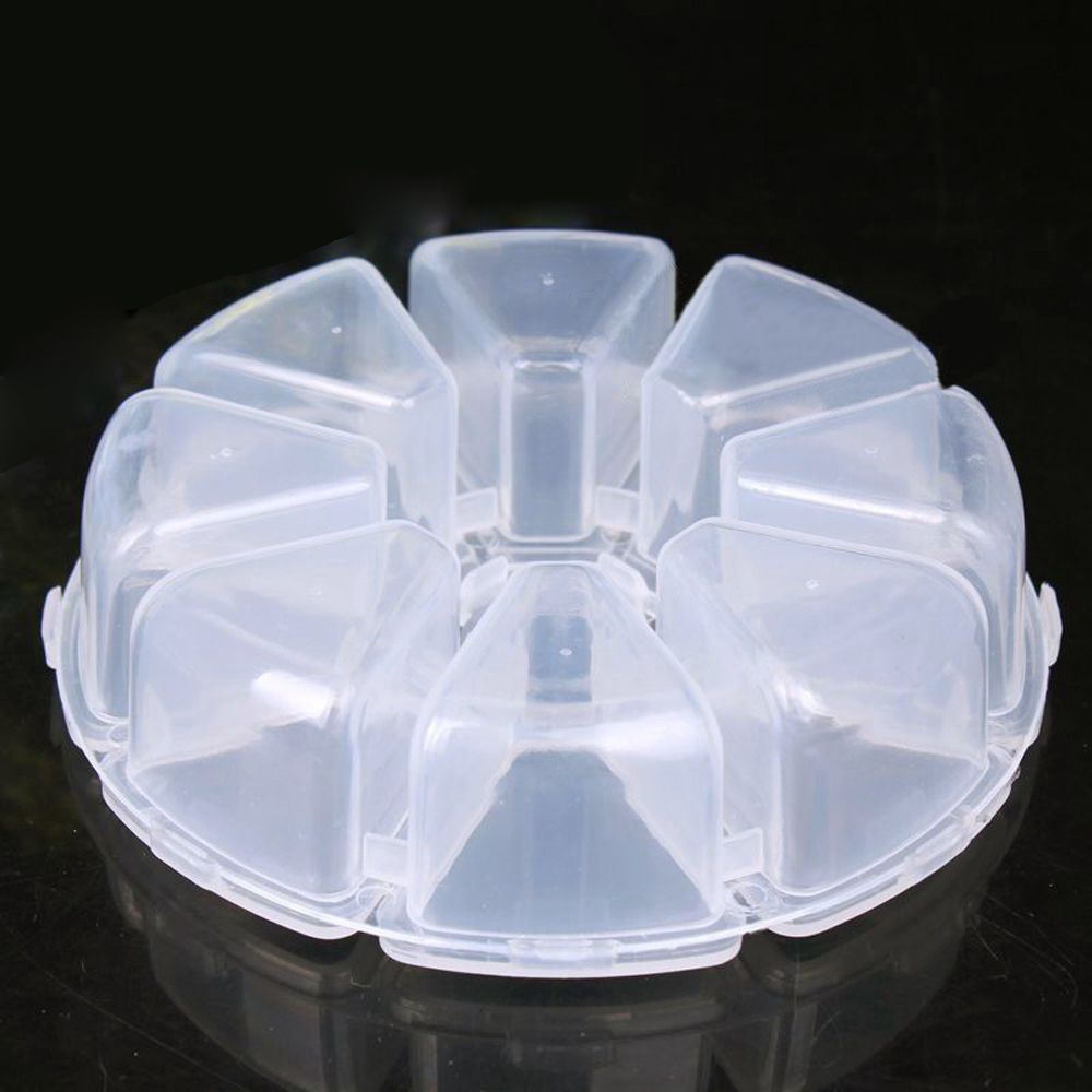 Fay Round Tool Transparent Organizer Beads Empty Storage Box