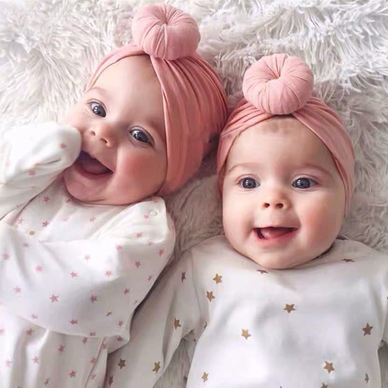 Mũ turban tròn phong cách Ấn Độ duyên dáng, cotton mềm mại cho bé yêu 🥰